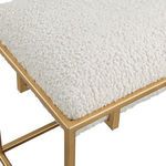 Product Image 6 for Paradox Small Gold & White Shearling Bench from Uttermost