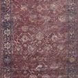 Rectangular Giada Grape / Multi Rug with intricate floral motifs in grape purple and muted blue tones