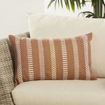 Product Image 3 for Papyrus Striped Tan/ Ivory Indoor/ Outdoor Lumbar Pillow from Jaipur 
