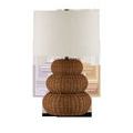 Mabrouka Table Lamp with lighter beige drum shade variation