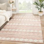 Product Image 5 for Elixir Handmade Geometric Pink/ Ivory Rug By Nikki Chu from Jaipur 