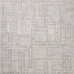 Ivory-toned area rug with classic geometric motifs and subtle textured pattern, fringed edges not visible