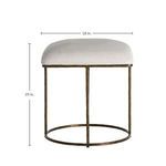 Product Image 5 for Lucas Natural Ivory Hide Leather Stool from Gabby