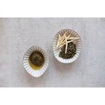 Product Image 2 for Ozzy Scalloped Off-White Stoneware Stone Dish, Set of 2 from Creative Co-Op