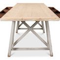 Product Image 4 for Sawhorse Desk  Distressed Gray from Sarreid Ltd.