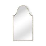 Fuller Architectural Arch Mirror with iron frame in antique silver finish, featuring arch top and straight edges