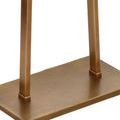 Three-quarter view of Duet Floor Lamp angled to the right showing base and dual shades