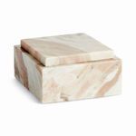 Product Image 1 for Jaqueline Marble Square Lidded Box Short from Napa Home And Garden