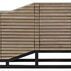 Esparta sideboard shown from a straight-on front view highlighting angular base design