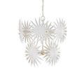 Bismarkia Medium Chandelier fully assembled with ceiling canopy and white chain attached