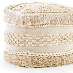 Product Image 4 for Braided Fringe Pouf Cream from Four Hands