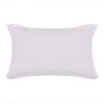 Georgie White Sham Pillow with smooth bamboo linen fabric and tailored flange edges
