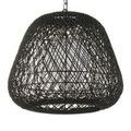 Detailed focus on string pattern and support ring visible through woven black Kraft paper twine