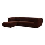 Zandro sectional viewed from angled front right, showing plush cushions and channel tufting detail