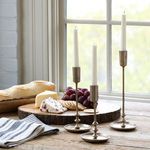 Product Image 3 for Antique Gold Taper Decorative Candle Holders, Set of 3 from Park Hill Collection
