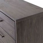 Top corner close-up showing smooth wood finish and mitred joint detail