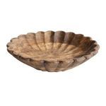 Product Image 5 for Boho Carved Wood Bowl with Scalloped Edge, Natural from Creative Co-Op