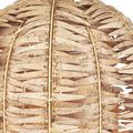 Zoomed-in upper section of Tiptur Pendant showing the pinned shell slats and iron ribs