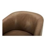 Top-down view inside Oscy chair showing wide curved backrest and seat depth