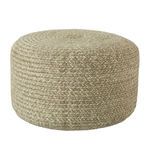 Vibe By Santa Rosa Indoor/ Outdoor Solid Gray/ Cream Cylinder Pouf image 1