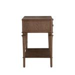 Product Image 4 for Andrea Oak Wood Nightstand - 1 Drawer, Antique Bronze from Gabby