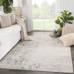 Cian rug placed in bright living room with white sofa, beige throw, green plants, and window view