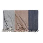 Product Image 3 for Jasper Oversized Striped Throw Blanket - Blue Grey from Pom Pom at Home