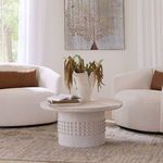 Product Image 2 for Studded White Washed Wood Coffee Table from Jamie Young