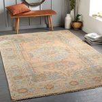 Product Image 3 for Nirvana Hand-Knotted Dusty Coral/ Teal Rug - 9' x 12' from Surya