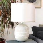 Product Image 2 for Prairie Table Lamp in Beige & Off White Patterned Ceramic from Jamie Young