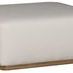 Nest Modular Sectional square bumper viewed from an angled front corner highlighting depth and wood base