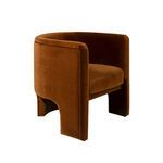 Product Image 3 for Lansky Three Leg Fully Upholstered Barrel Chair In Rust Velvet from Worlds Away