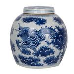 Product Image 5 for Blue & White Dragon Cloud Ancestor Jar from Legend of Asia