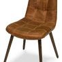 Product Image 4 for Harned Leather Side Chair, Dark from Sarreid Ltd.