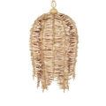 Tiptur Pendant front view with subtle shadows highlighting its layered coconut shell detail