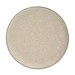 Top view of Sinclair Outdoor Ottoman showing circular shape and fabric upholstery