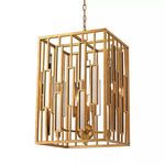Product Image 1 for Golden Gate Pendant In Gold Leaf And Clear Mirror from Elk Home