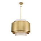 Product Image 3 for Beacon 4 Light 1 Burnished Brass Pendant from Savoy House 