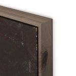 Close-up of another painting corner highlighting darker black tones and wooden frame
