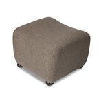 Kylo Ottoman angled from above showing shape, fabric texture, and feet placement