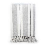 Product Image 1 for Laguna Linen King Blanket - Grey /  Charcoal from Pom Pom at Home