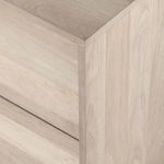 Smooth top surface with consistent light ashen walnut grain and soft matte finish