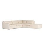 Product Image 1 for Delray 4 Piece Slipcover Sectional With Ottoman from Four Hands