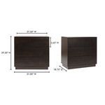 Nightstand dimensions graphic showing width, height, and depth measurements
