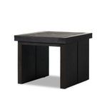 Black-finished oak Warby End Table with a minimalist square top and solid panel legs