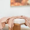 Product Image 5 for Emmy Cotton Waffle Woven Fringed Throw in Rose from Creative Co-Op
