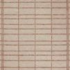 Blush rug with hand-tufted wool featuring two-toned linear striped pattern and alternating high-low pile