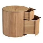 Product Image 4 for Theo Two Drawer Round Oak Nightstand from Moe's