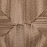 Close-up of woven all-weather wicker seat showing detailed rope pattern