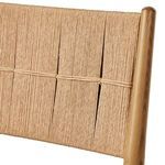 Close-up showing woven natural paper cord tight pattern on chair back